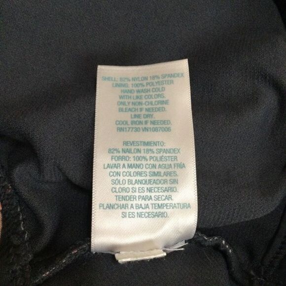 Kona Sol Charcoal Gray and‎ Floral Bikini Top S - Picture 7 of 10